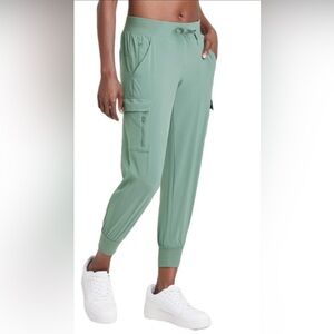 All in Motion Woven Cargo Pants - Greenish Blue-Size XS